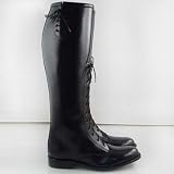 Dyno Lady Ladies Women Woman Motorcycle Police Patrol Cops Sargent Officer Leather Laces Stylish Boot Boot Shoes Footwear Black Plus, 2plus Calf Sizes Available