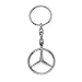 Mercedes Benz 3d Chrome Star Logo Brussels Key Chain