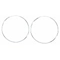 TF sehr grosse feine Silbercreolen, Sterling-Silber 925