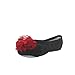 MSMAX Kid Girl's Canvas Practise Ballet Dancing Yoga Shoes with Flower