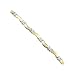 10K Two Tone Gold Satin and Polished Designer Bracelet - 7.25''