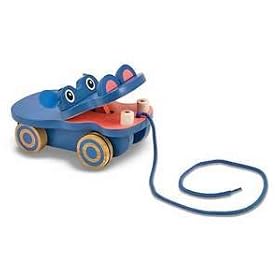 Melissa & Doug Deluxe Happy Hippo Pull Toy