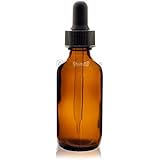 2 Oz (60 ml) AMBER Boston Round Glass Bottle w/ Dropper - Pack of 12