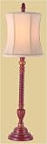 Formal Fine Quality Asian & Oriental Home D&eacute;cor - 33" Large Red Lacquer Buffet Table Lamp