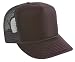 Professional Style Polyester Foam Front High Crown Golf Style Mesh Back Adjustable Hat Cap - Brown