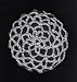 Metallic Silver Hair Net Crocheted Hair Bun Cover- LARGE