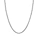 Honolulu Jewelry Company 14K Real Solid White Gold 1mm Rope Chain Necklace Lobster Clasp, 16