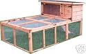 Large Rabbit Hutch And Run, 4ft x 2ft Hutch on a 6ft x 4ft Run