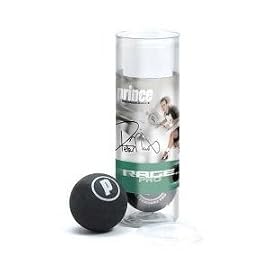 Prince Rage Squash Balls - Double Yellow Dot - 3 ball can