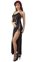 Black Satin Look Negligee