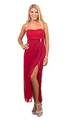 Strapless Chiffon/Polyester Corset Empire   Waistline Sweetheart  Maxi Dress  With Rhinestones