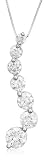 14k Choice of White or Yellow Gold Diamond Journey Curve Pendant (3 cttw, H-I Color, I1 Clarity)