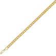 14K Yellow Gold Heart Bracelet - 7 inches