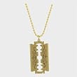 Silver Star GOLD RAZORS EDGE Pendant Necklace