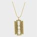 Silver Star GOLD RAZORS EDGE Pendant Necklace