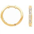10k Yellow Gold & Princess-Cut Diamond Channel-Set Hoop Earrings (0.25ctw)