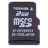 Toshiba microSD 2GB SD-C02G 海外向パッケージ品