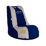 Ace Bayou, 94657, Officially licensed Nascar Jimmie Johnson Video Bean Bag Chair,  Racing Number on Side, Black with Blue,  6 Cubic Feet