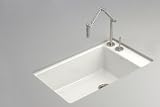 Kohler K-6410-2-0 Indio Undercounter Single Basin Sink with Two-Hole Faucet Drilling, White