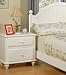 Night Stand with Storage Drawers - White Finish