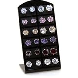  Surgical Steel CZ Stud Earring Set 12 pair 6mm to 7mm