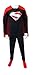 Superman / SuperGirl Black Onesie Footie Pajama with Cape for men