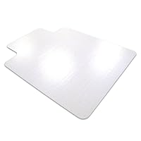 Cleartex UltiMat Polycarbonate General Purpose Mat for Hard Floors, Low/Medium Pile Carpets - up to 1/2 Inch Thick, 24 Inch Circular, Clear (126020RR)
