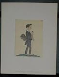 Boy with a Rooster 1815 Vintage Primitive Folk Art 17x13 Print