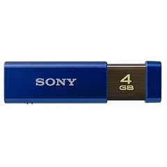 SONY ノックスライド式USBメモリー ポケットビット 4GB ハイスペック ブルー USM4GLX LA