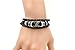 WILD-WIND (TM Christmas Mysterious X Multi Braided Silver Tone Plate Adjustable Leather Bracelet