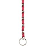 Guardian Gear 14-Inch Steel Dog Choke Chain with Nylon Webbing, Raspberry