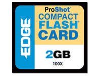 EDGE 2GB EDGE PROSHOT 100X CF MEMORY CARD PE204389 Compact High Capacity Storage Media New