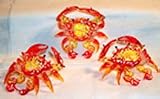 Red Fiddler Crab Artglass Figurine Hand-made approx. 1.5x2.25 1 pc.