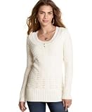 Apparel : GUESS Long Sleeve 2 Button Sweater