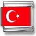 turkey flag Italian charm turkey flag Italian charm
