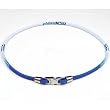 Phiten D11 X50 Blue & White Baseball Necklace