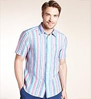 Blue Harbour Pure Linen Multi Striped Shirt