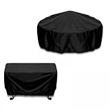 patio sets with fire pits-WeatherReady Fire Pit/Table Top Cover Black