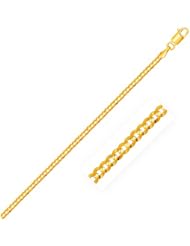 2.5mm 14K Yellow Gold Curb Link Anklet