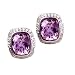 14K 18.50 CTW Amethyst & Diamond Earrings