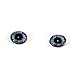 10mm Pair of Purple and Teal Steampunk Clock Glass Eyes for Doll Sculptures or Jewelry Making Set of 2