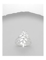 Flower Ring In 92.5 Sterling Silver