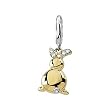 14K Two-Tone Gold Diamond Rabbit Charm