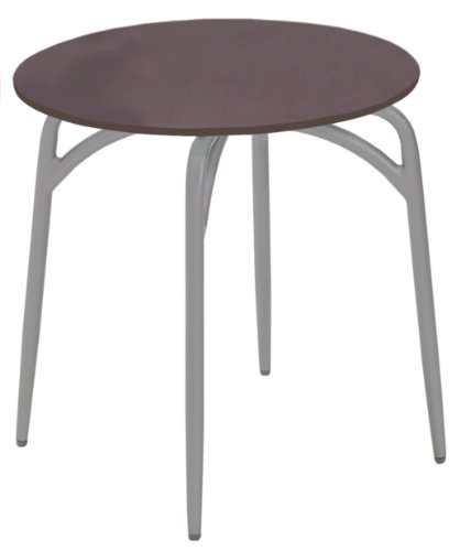 MBM 60.00.0410 Beistelltisch Moreno Platin 50 cm rund -Glas Cafe