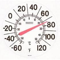 Springfield Precision Instruments Model 90007 13.25" Big and Bold Low Profile Patio Thermometer