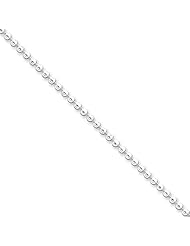 Sterling Silver 2.20 mm High Polish Classic Bead Ball Link Chain Necklace 16" - 30" Available