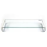 Placewiz - iRoo iBoard - justierbares Schreibtischregal aus Glas mit USB-Hub