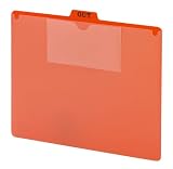 Smead Vinyl Top Tab Out Guides, Letter and 3 x 5 Inches Pockets, Letter Size, Red, 50 per Box (51920)