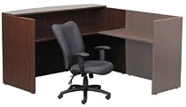 Boss 71 W by 30/36 D by 42 H Reception Desk, Mahogany