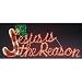 Lighted Jesus is the Reason Yard Art